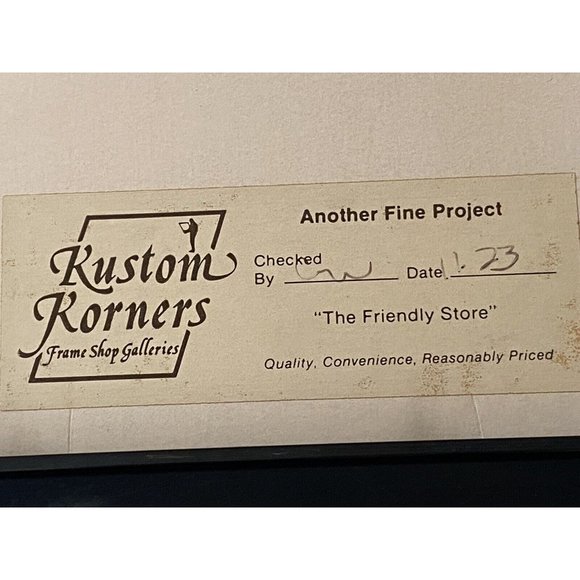 Santa Maria della Salute Venice Lithograph ? Signed Dated in Back Framed Vintage - Picture 9 of 16